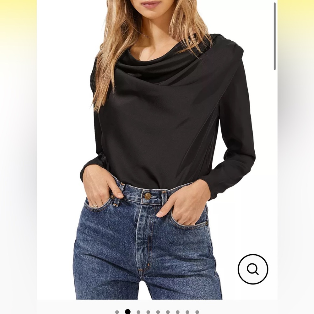 Astr the label Blakely Draped Long Sleeve Bodysuit